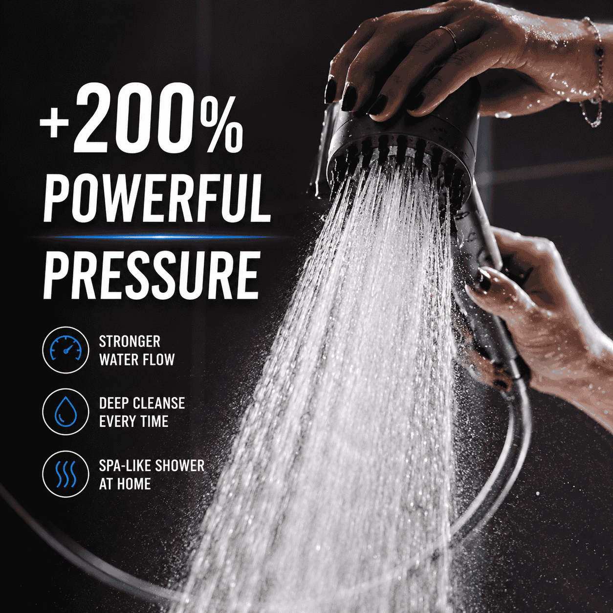 2026 new ion drop shower head with handheld filter shower, turbocharger with multiple spray modes, built-in filter on/off switch