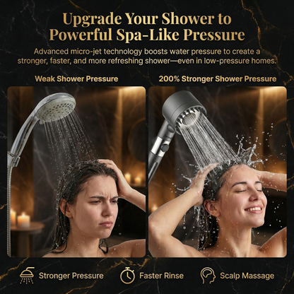 2026 new ion drop shower head with handheld filter shower, turbocharger with multiple spray modes, built-in filter on/off switch