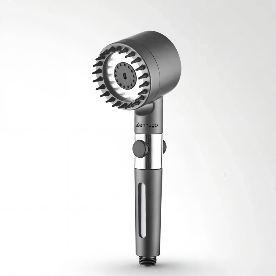 Zenhugo 18-Stage Filtered Shower Head — Cleaner Water for Softer Skin & Stronger Hair