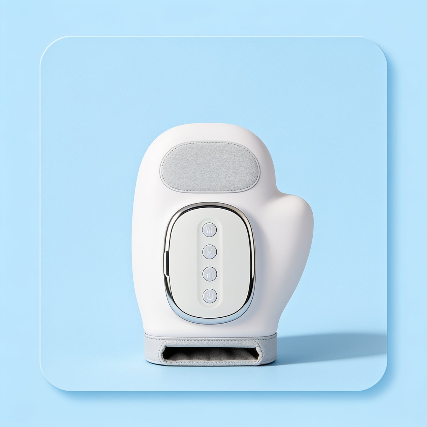 Zenhugo Hand Massager - white glove with chrome 4-button control